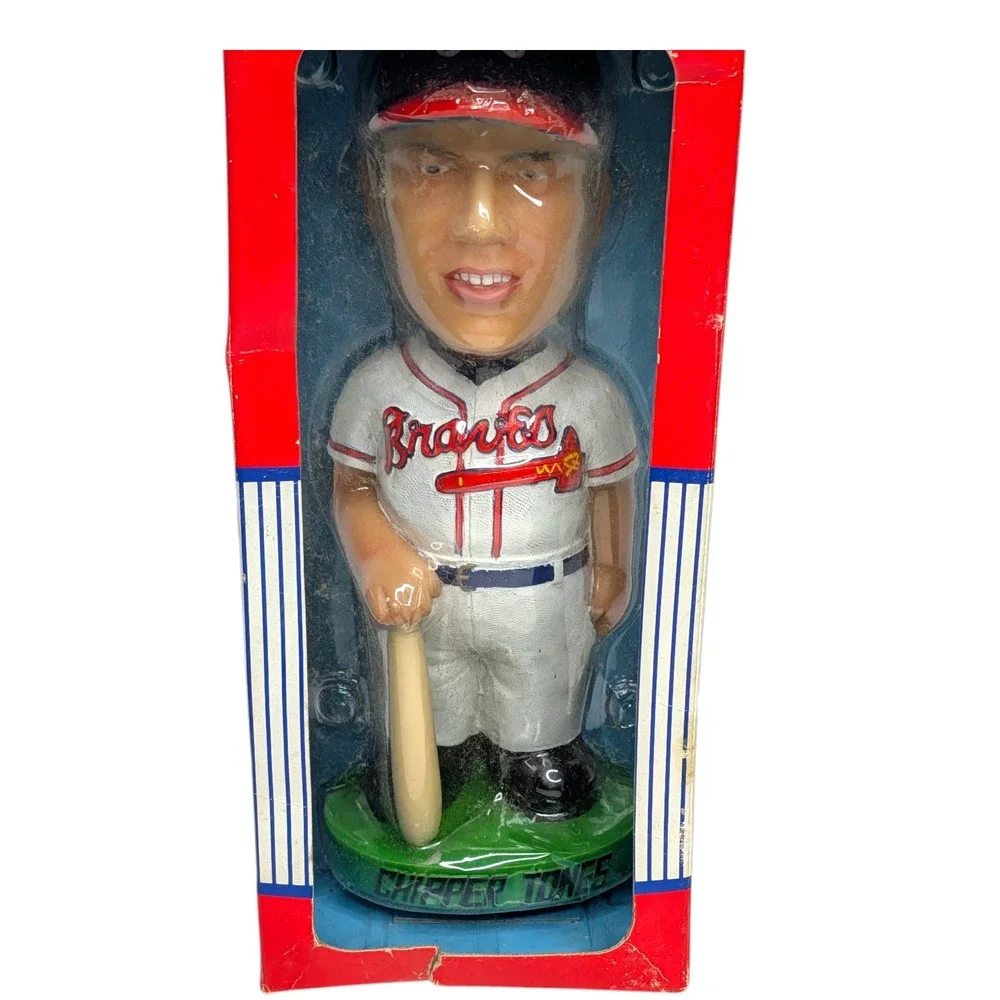 Chipper Jones 2001 MLB Hand‎ Painted Bobble Head Collector's Doll Brand New